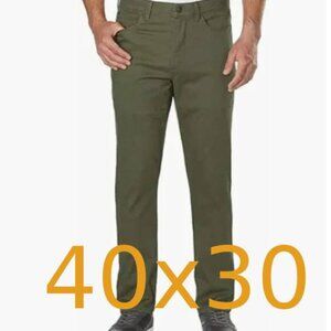 New English Laundry 40x30 Men’s Cotton Straight Leg Breeze Chino Green Pant